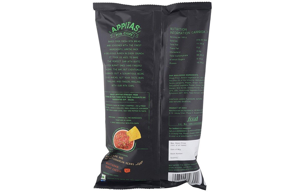 Appitas Pita Chips - Jalapeno    Pack  150 grams
